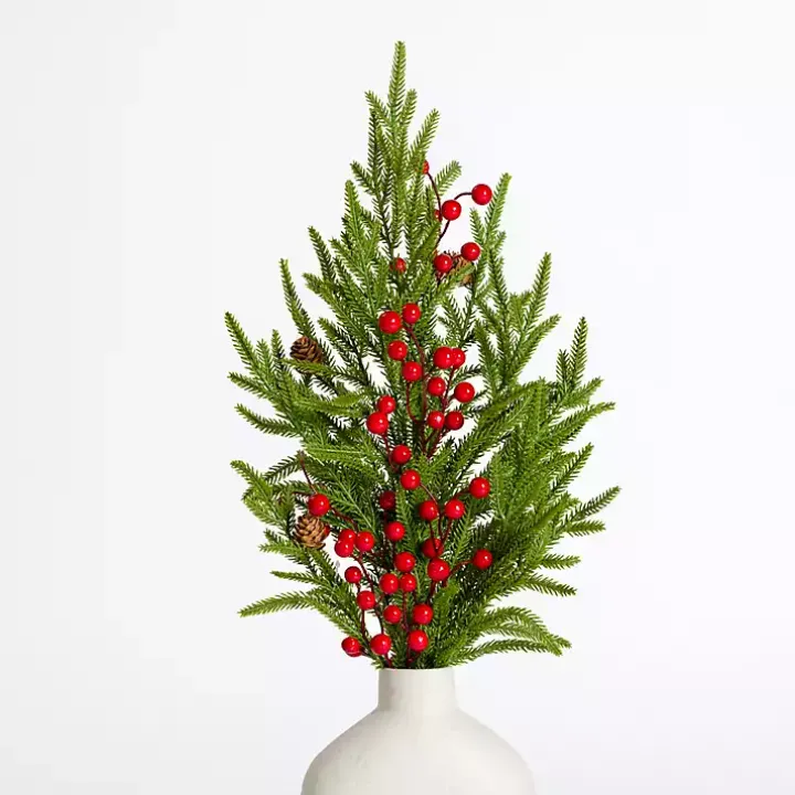 Norfolk Red Berry Sprays, Set of 2