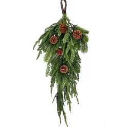 Norfolk Spruce and Juniper Teardrop Swag