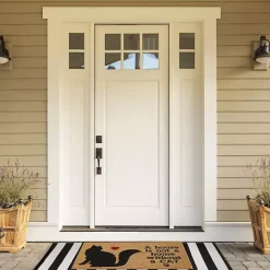 Not Home Without a Cat Coir Doormat