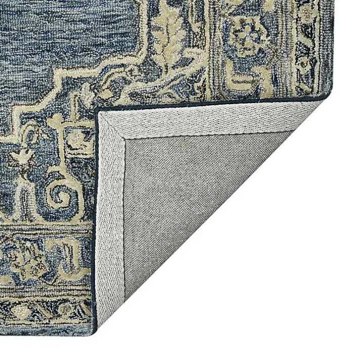 Nucia Denim Blue Hand-Tufted Area Rug, 5x7