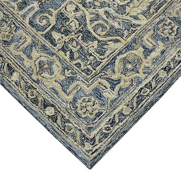 Nucia Denim Blue Hand-Tufted Area Rug, 5x7
