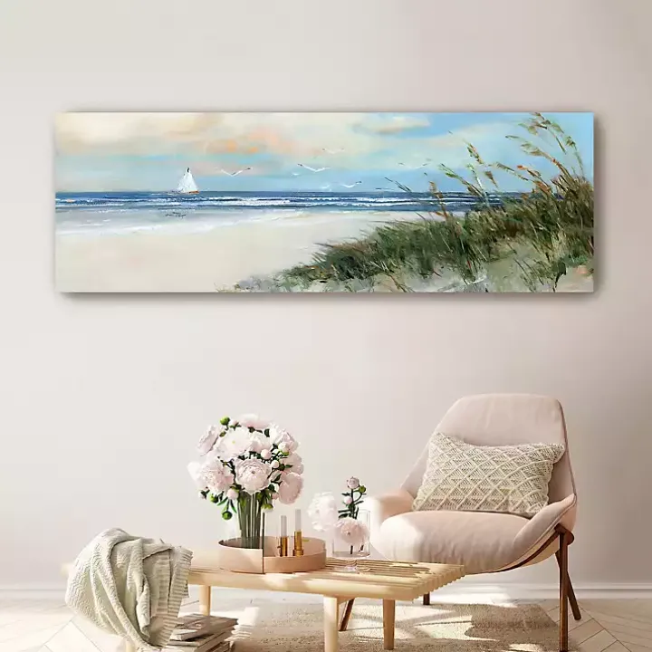 Oak Island Sunrise Canvas Art Print, 60x20 in.