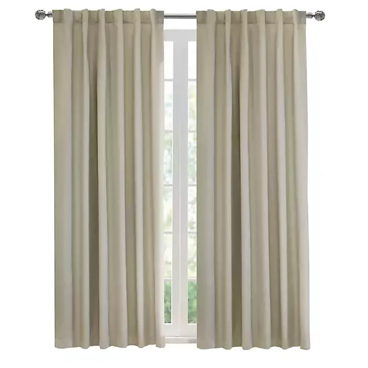 Oatmeal Baxter Blackout Curtain Panel, 84 in.