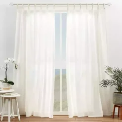 Oatmeal Braided 2-pc. Curtain Panel Set, 108 in.