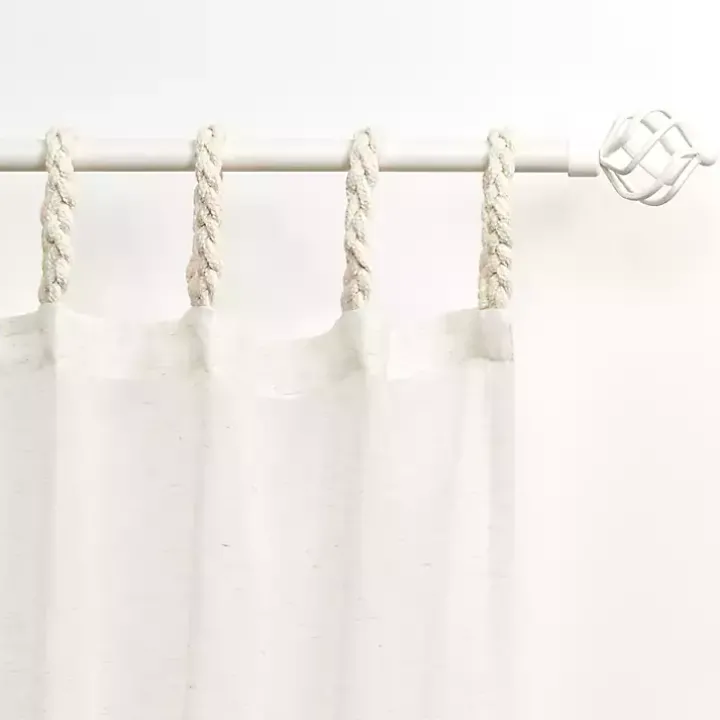 Oatmeal Braided 2-pc. Curtain Panel Set, 108 in.
