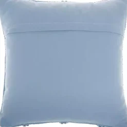 Ocean Blue Diamond Lattice Throw Pillow