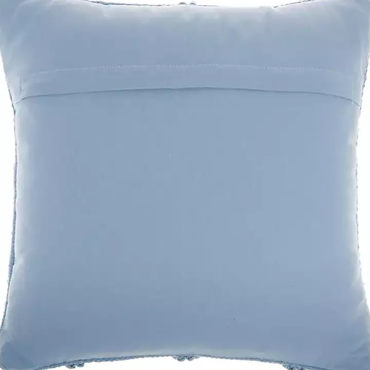 Ocean Blue Diamond Lattice Throw Pillow