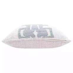 Ocean Blue Geometric Stripe Pillow