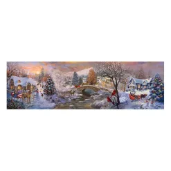 Off To Grandmas Christmas Canvas Art Print