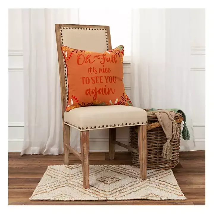 Oh Fall Its Nice to See You Again Throw Pillow