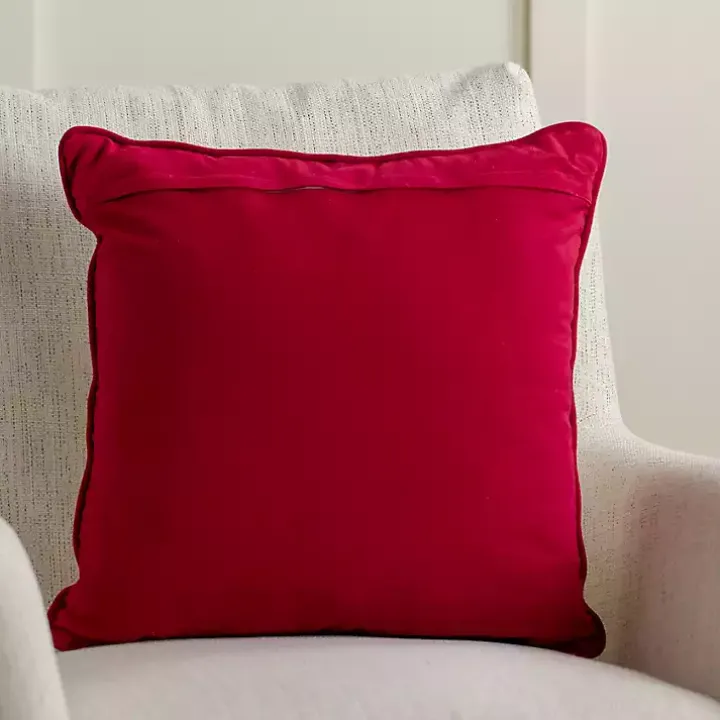 Oh What Fun Embroidered Pillow