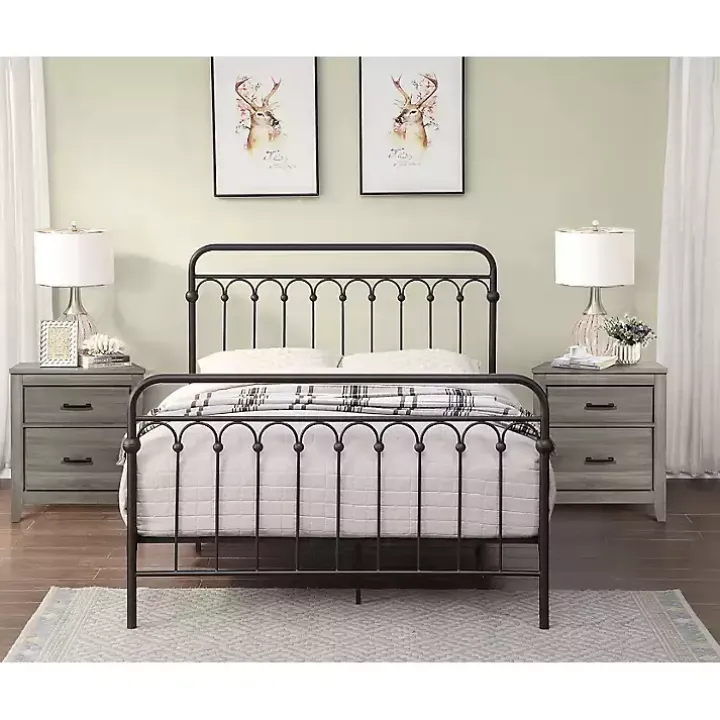 Oil Rubbed Bronze Metal Platform Full Bed