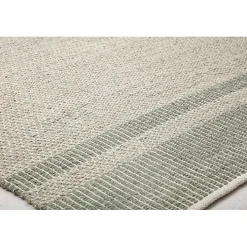 Olive Striped Border Area Rug