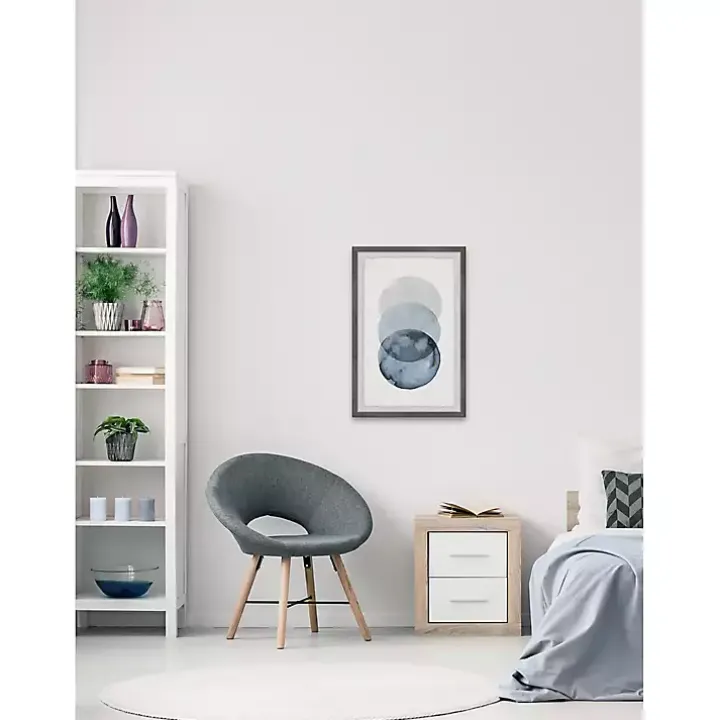 Ombre Overlapping Circles Giclee Framed Art Print