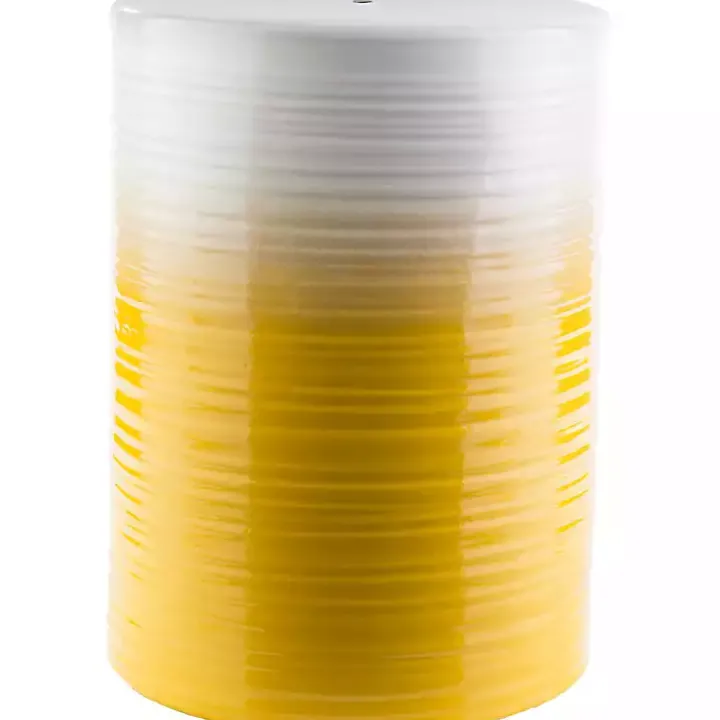 Ombre Yellow Ripple Accent Table
