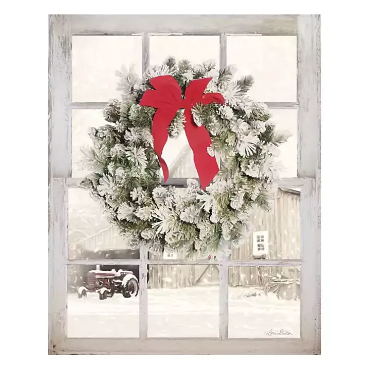 On The Farm Window View Canvas Art Print