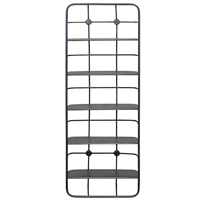 Onyx Squared Iron Grid Wall Shelves