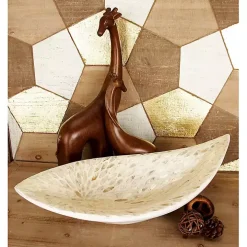 Opalescent Mussel Shell Inlay Bowl