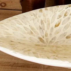 Opalescent Mussel Shell Inlay Bowl