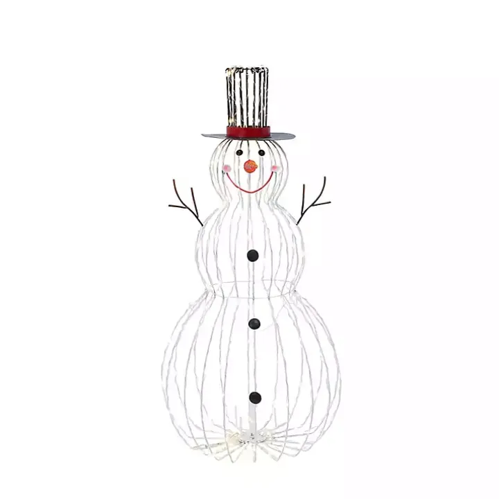 Open Frame Metal LED Snowman