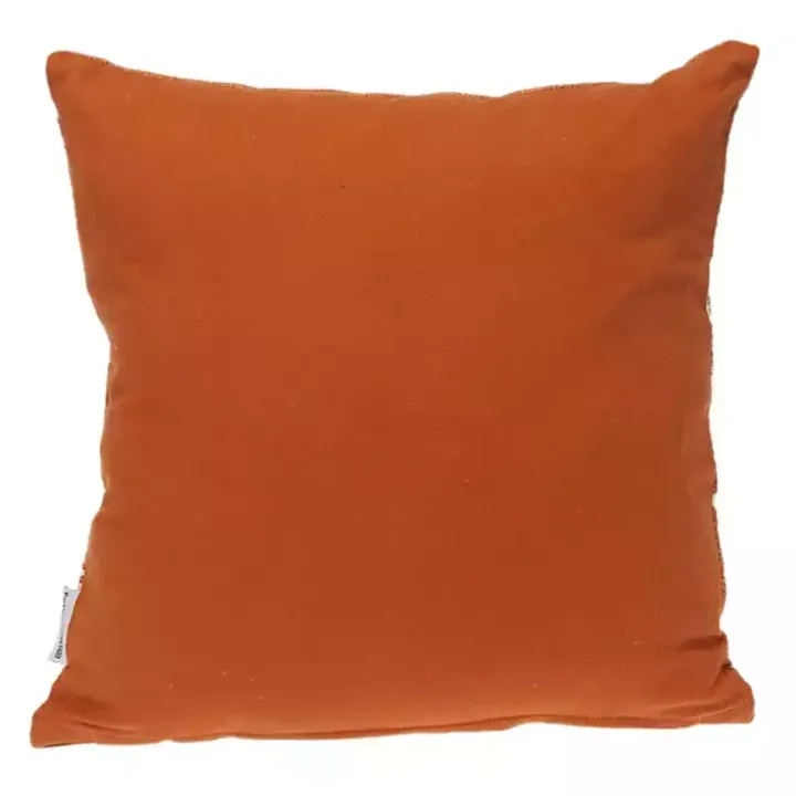 Orange Boho Print Pillow