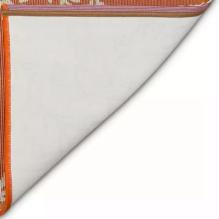 Orange Coral Indoor/Outdoor Rug, 2x3