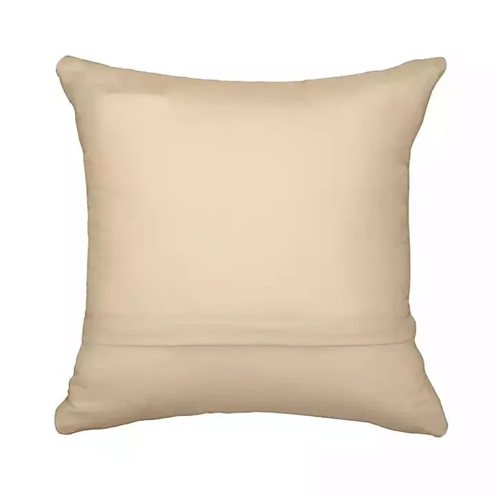 Orange Coral Woven Outdoor Throw Pillow