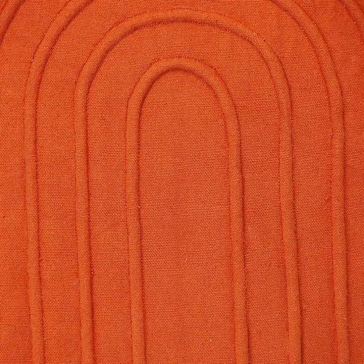 Orange Curved Stripes Pillow