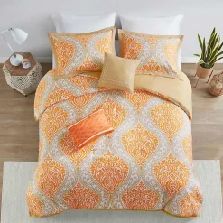Orange Damask 5-pc. Full/Queen Comforter Set