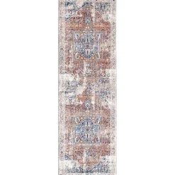 Orange Eli Medallion Fringe Runner