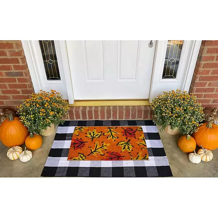 Orange Fall Botanical Doormat