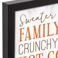 Orange Fall Things Framed Canvas Art Print