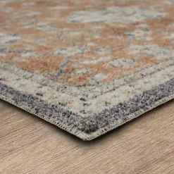 Orange Granary Floral Area Rug, 8x10