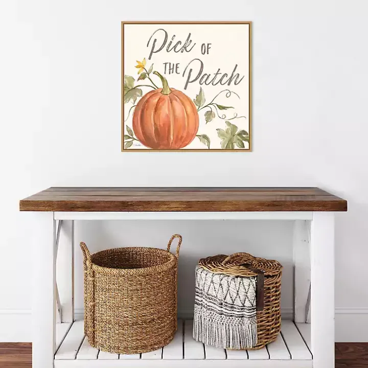Orange Pick of the Patch Framed Canvas Art Print