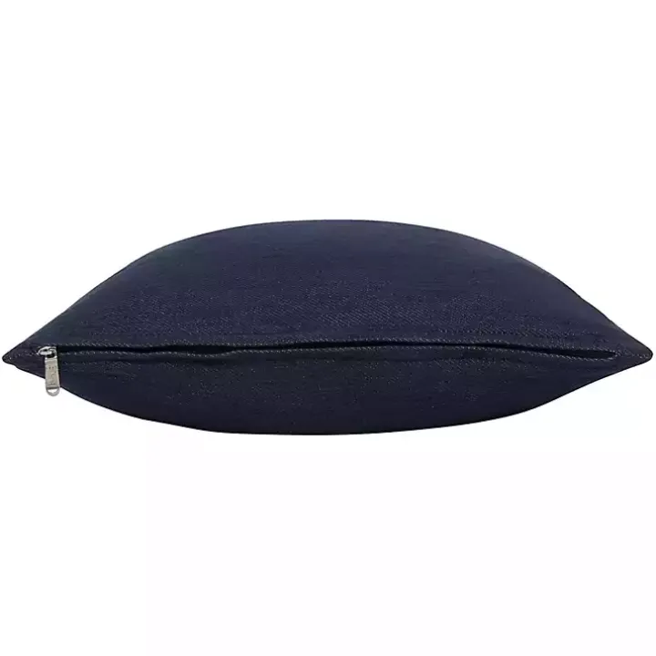 Orange Single Stripe Navy Pillow