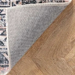 Orange Tribal Washable Area Rug, 6x9