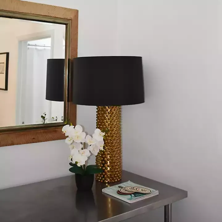 Orchid Arrangement in Black Decorative Pot