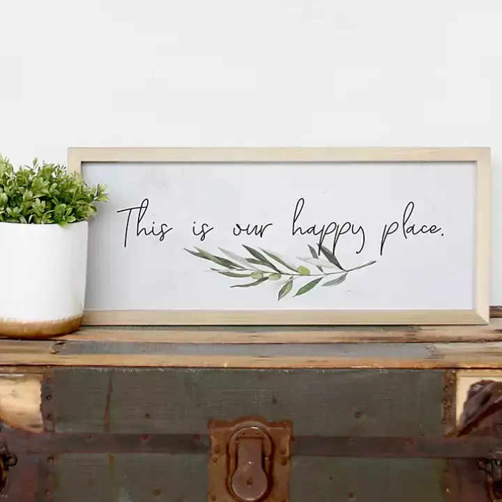 Our Happy Place Wall Plaque