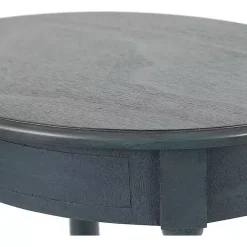 Oval Antique Navy Accent Table