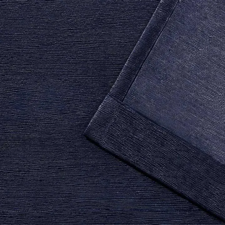 Oxford Navy Thermal Curtain Panel Set, 96 in.