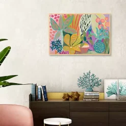 Palm Heaven Framed Canvas Art Print