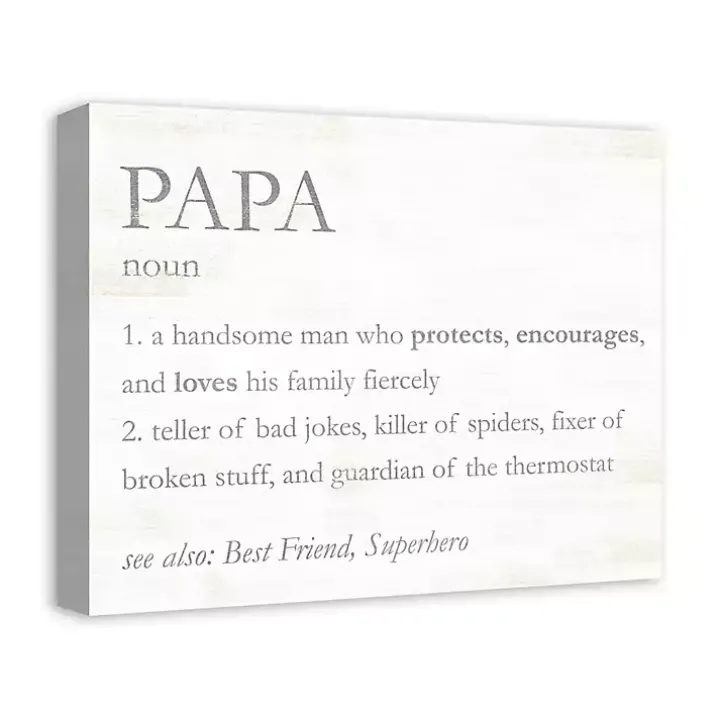Papa Definition Wall Plaque