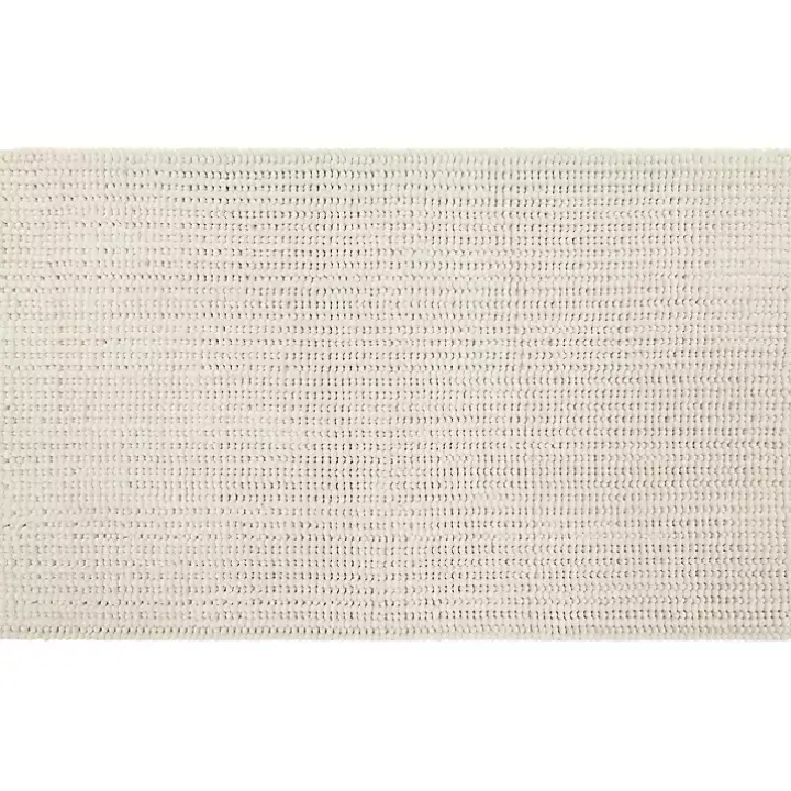Parchment Memory Foam Chenille Bath Mat, 45 in.