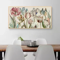 Parrot Tulips Framed Canvas Art Print