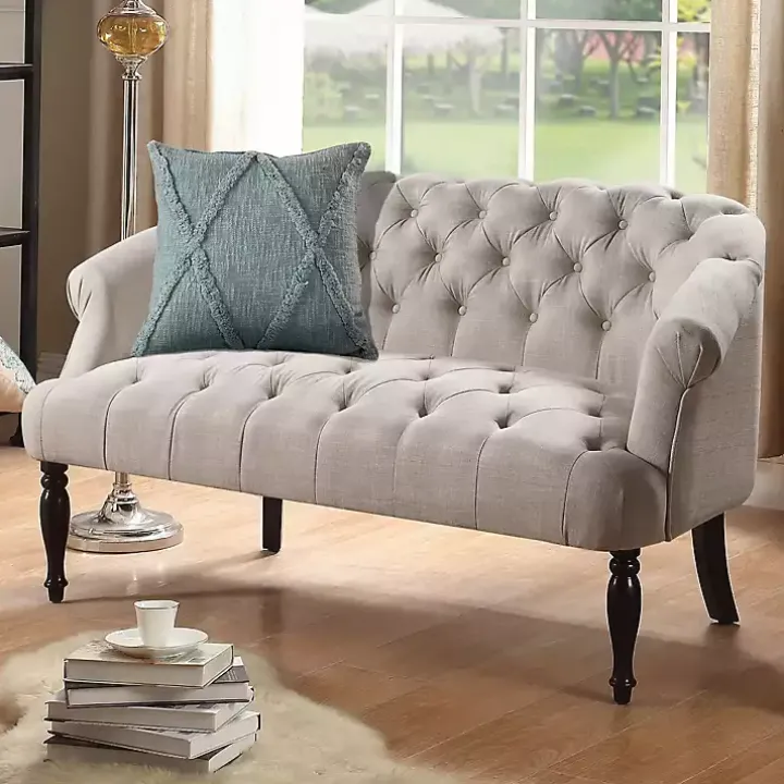 Pastel Blue Tufted Diamond Pillow, 18 in.