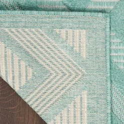 Pastel Lime Diamond Outdoor Area Rug, 6x9
