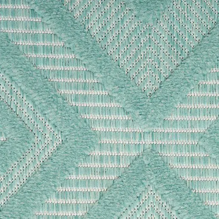 Pastel Lime Diamond Outdoor Area Rug, 6x9