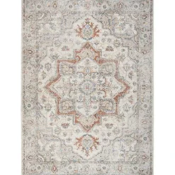 Pastel Medallion Washable Area Rug, 5x7