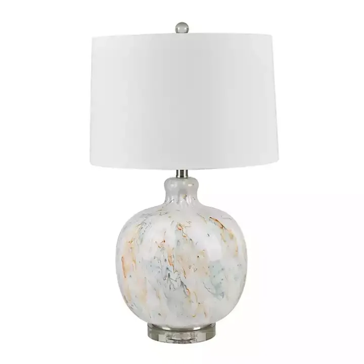 Pastel Swirls Glass Table Lamp