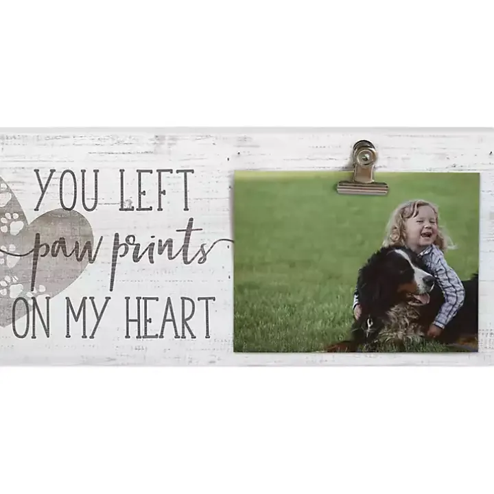 Paw Prints on My Heart Clip Picture Frame